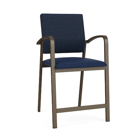 Newport Hip Chair Metal Frame, Bronze, RF Blueberry Back, MD Ink Seat